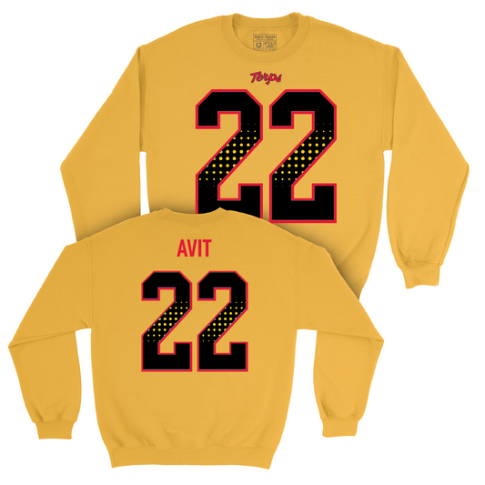 Gold Maryland Football Shirsey Crew - Ezekiel Avit | #22