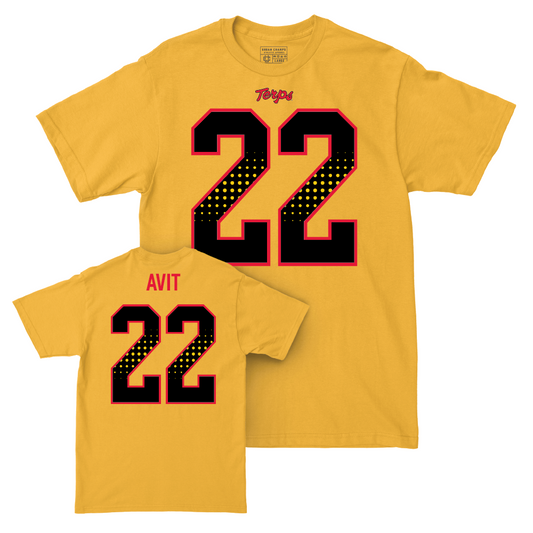 Gold Maryland Football Shirsey Tee - Ezekiel Avit | #22