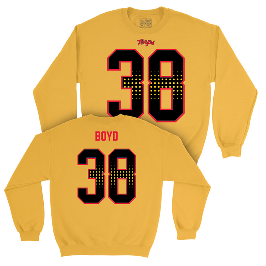Gold Maryland Football Shirsey Crew - Dior Boyd | #38