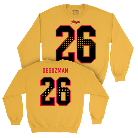 Gold Maryland Football Shirsey Crew - David DeGuzman | #26