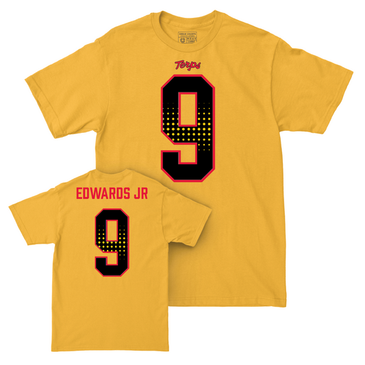 Gold Maryland Football Shirsey Tee - Billy Edwards Jr | #9