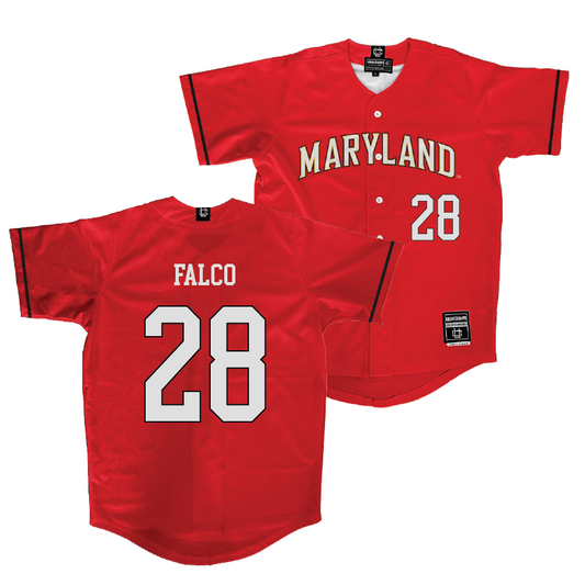 Maryland Baseball Red Jersey - David Falco | #28