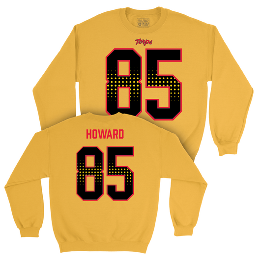 Gold Maryland Football Shirsey Crew - Preston Howard | #85
