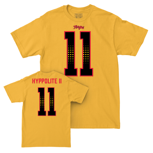 Gold Maryland Football Shirsey Tee - Ruben Hyppolite II | #11