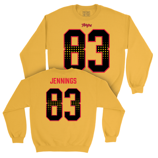 Gold Maryland Football Shirsey Crew - Joshua Jennings | #83