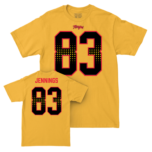 Gold Maryland Football Shirsey Tee - Joshua Jennings | #83