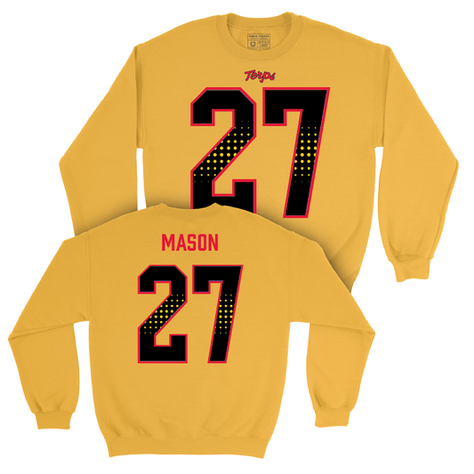 Gold Maryland Football Shirsey Crew - Eli Mason | #27