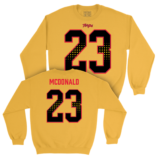 Gold Maryland Football Shirsey Crew - Colby McDonald | #23