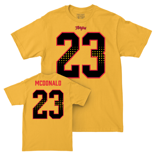 Gold Maryland Football Shirsey Tee - Colby McDonald | #23
