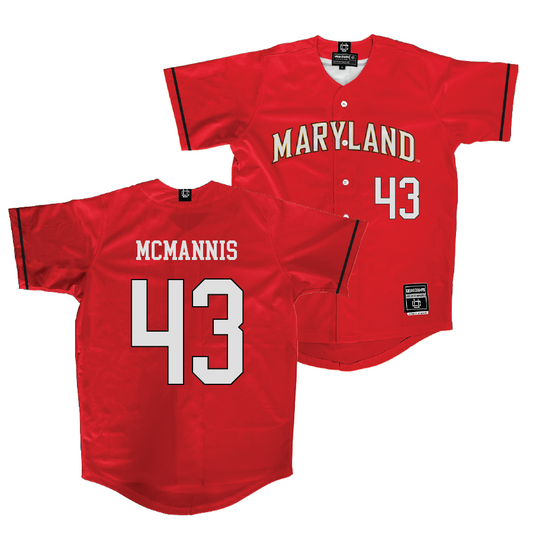 Maryland Baseball Red Jersey - Joey McMannis | #43