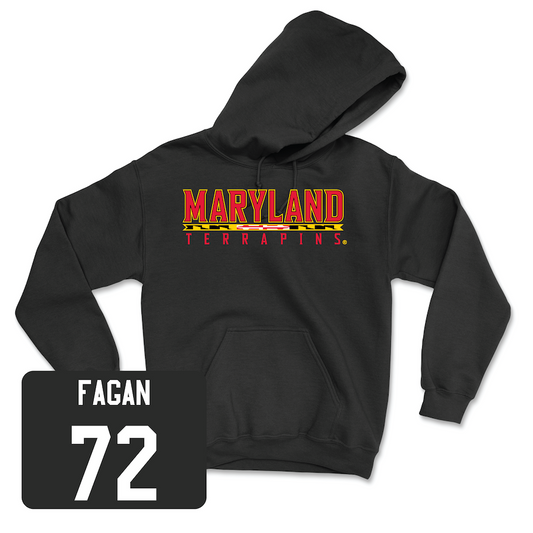 Black Football Maryland Hoodie Youth Small / Conor Fagan | #72