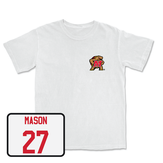 White Football Testudo Comfort Colors 2 Youth Small / Eli Mason | #27