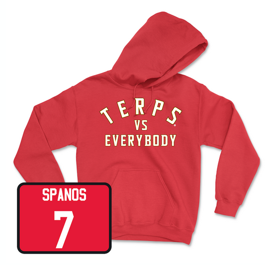 Red Men's Lacrosse TVE Hoodie Youth Small / Eric Spanos | #7
