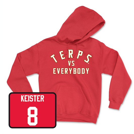 Red Baseball TVE Hoodie 2 Youth Small / Kevin Keister | #8