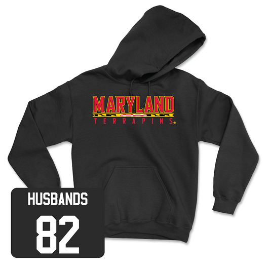 Black Football Maryland Hoodie 3 Youth Small / Leron Husbands | #82