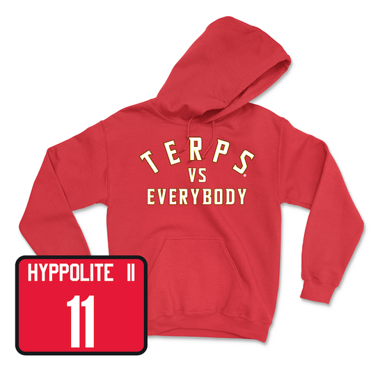 Red Football TVE Hoodie 3 Youth Small / Ruben Hyppolite II | #11