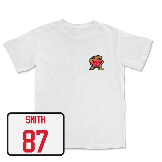 White Football Testudo Comfort Colors 3 Youth Small / Robert Smith | #87