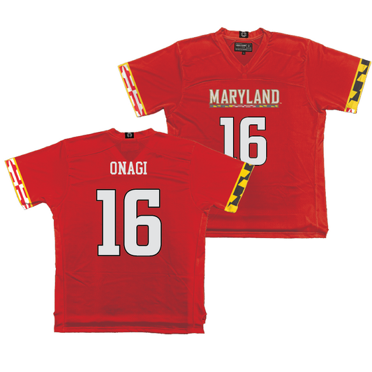 Maryland Men's Lacrosse Red Jersey - Cayden Onagi | #16