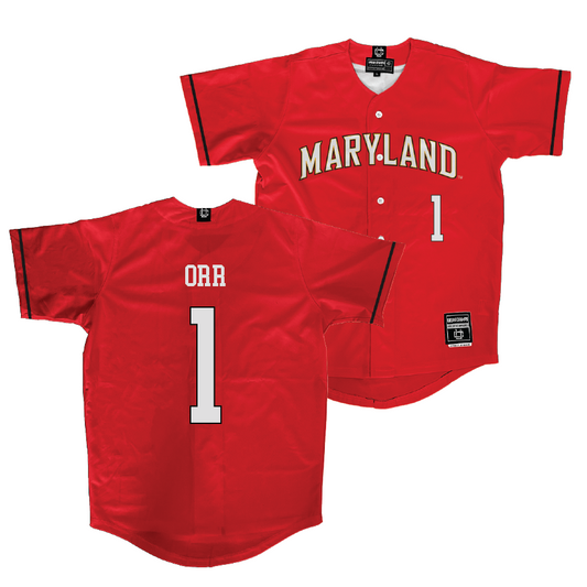 Maryland Baseball Red Jersey - Jacob Orr | #1
