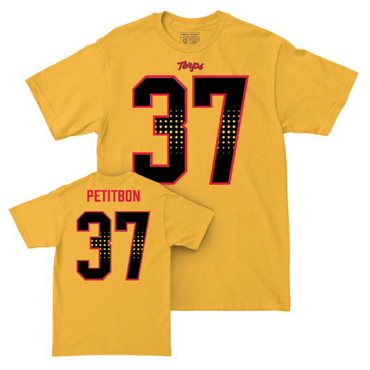 Gold Maryland Football Shirsey Tee - Carson Petitbon | #37