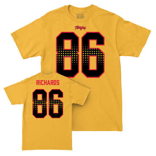 Gold Maryland Football Shirsey Tee - Joshua Richards | #86