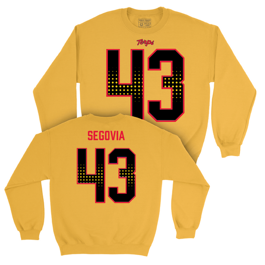 Gold Maryland Football Shirsey Crew - Brenden Segovia | #43