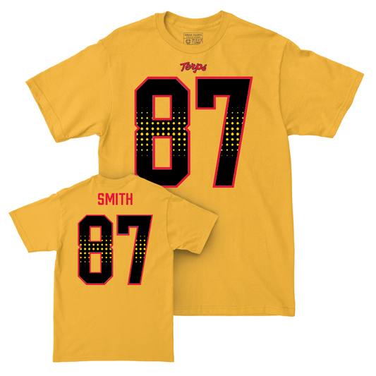 Gold Maryland Football Shirsey Tee - Robert Smith | #87