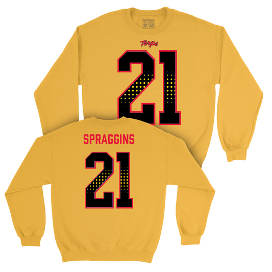 Gold Maryland Football Shirsey Crew - Gereme Spraggins | #21
