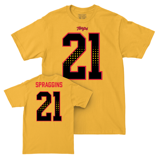 Gold Maryland Football Shirsey Tee - Gereme Spraggins | #21