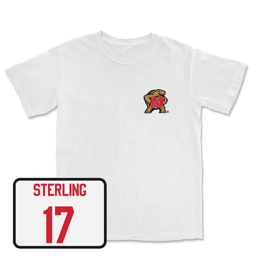 Women's Lacrosse White Testudo Comfort Colors Tee  - Maddy Sterling