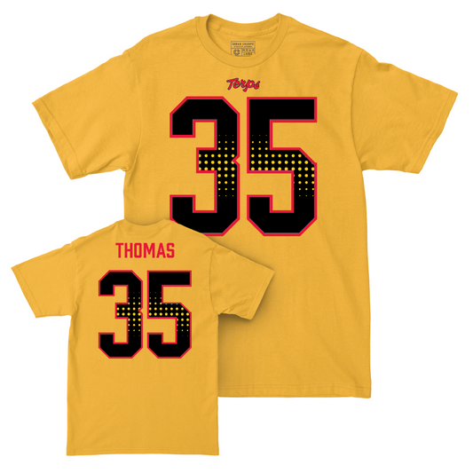 Gold Maryland Football Shirsey Tee - Kobi Thomas | #35
