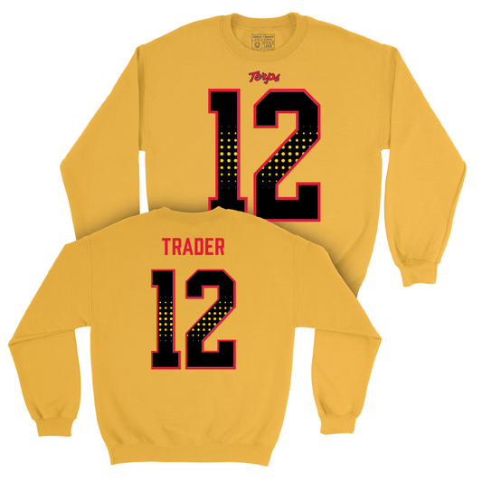 Gold Maryland Football Shirsey Crew - Dante Trader | #12