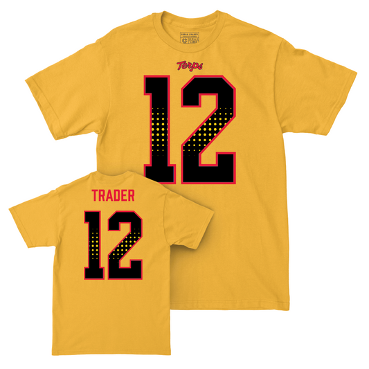 Gold Maryland Football Shirsey Tee - Dante Trader | #12