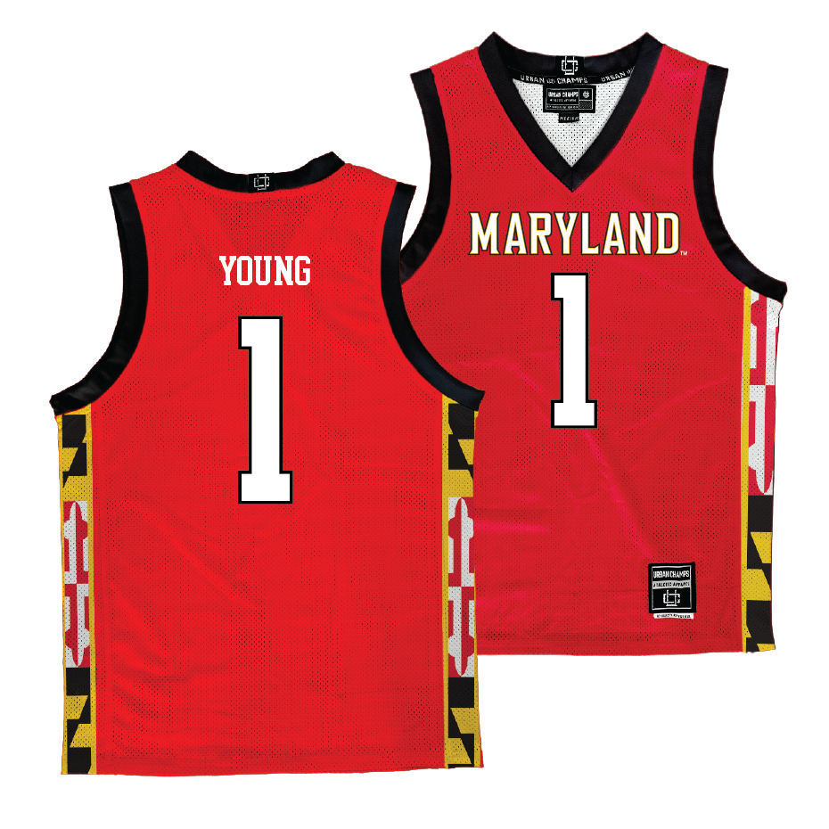 Maryland Men's Red Basketball Jersey - Jahmir Young | #1
