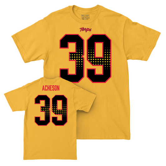 Gold Maryland Football Shirsey Tee  - Ryne Acheson