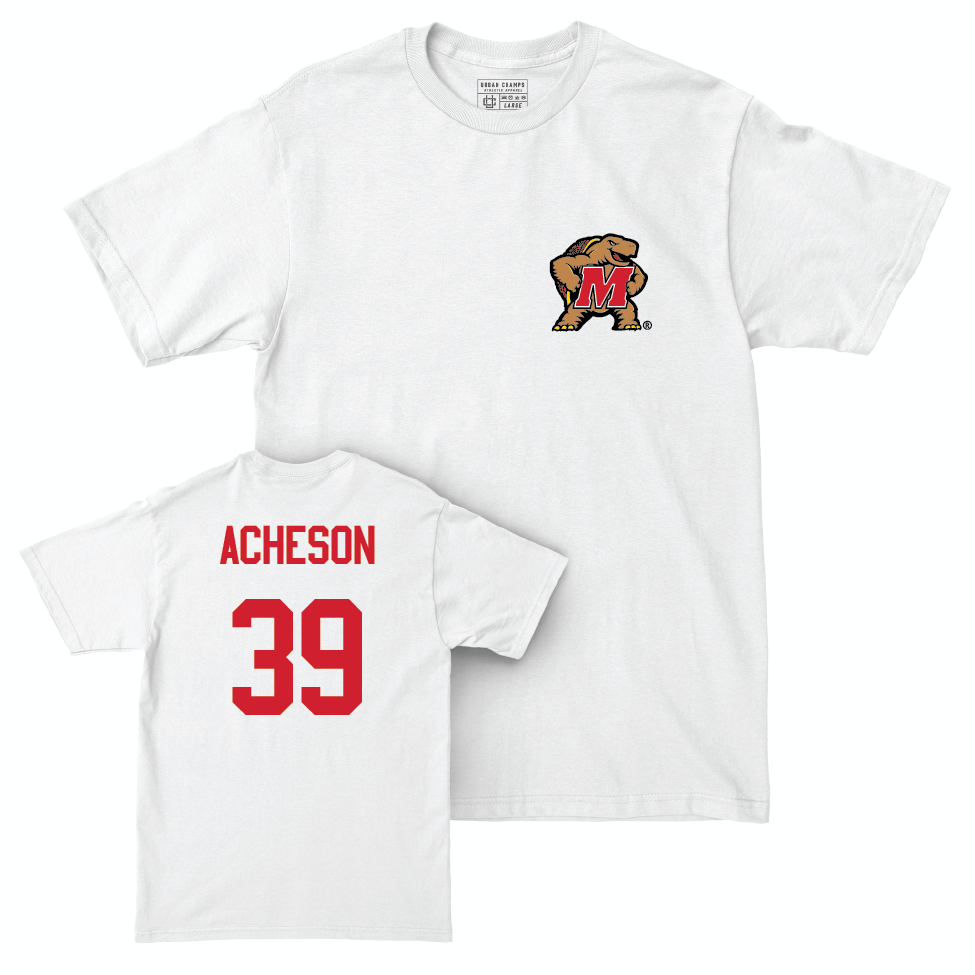 White Football Testudo Comfort Colors Tee  - Ryne Acheson