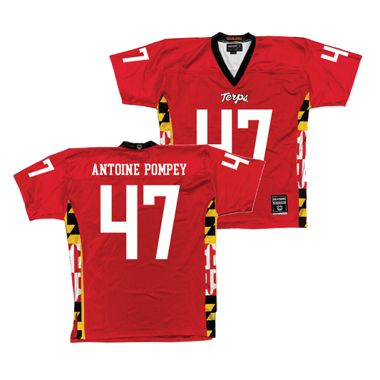 Red Maryland Football Jersey  - Sebastian Antoine-Pompey