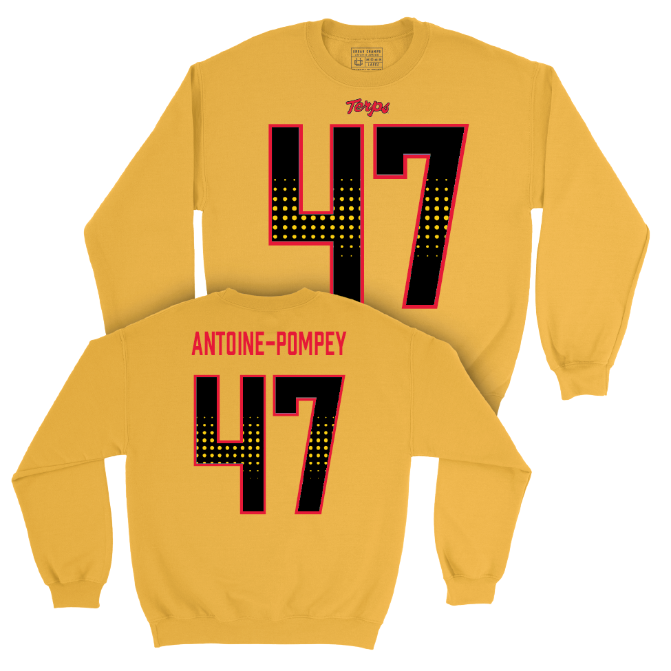 Gold Maryland Football Shirsey Crew  - Sebastian Antoine-Pompey