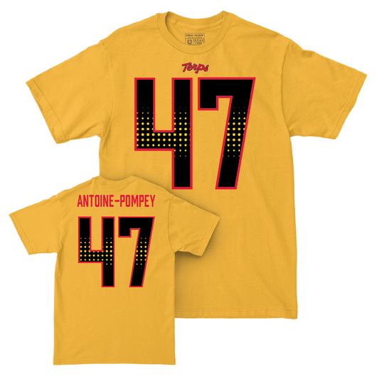 Gold Maryland Football Shirsey Tee  - Sebastian Antoine-Pompey