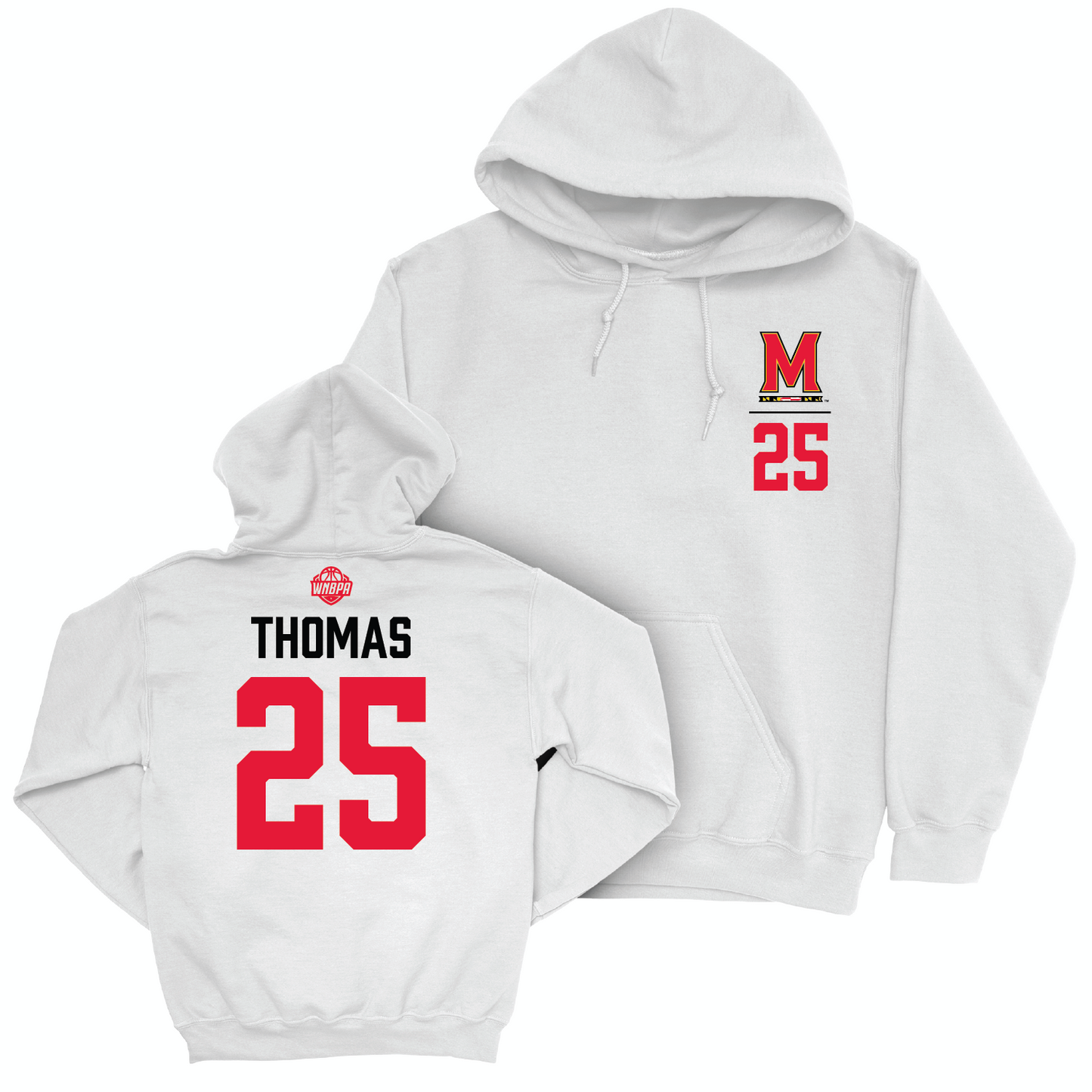 Legacy Collection: Maryland Women's Basketball White Logo Hoodie - Alyssa Thomas | # 25