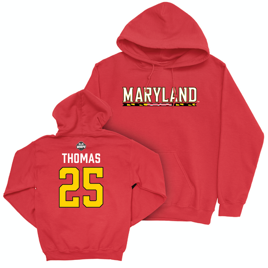 Legacy Collection: Maryland Women's Basketball Red Sideline Hoodie - Alyssa Thomas | # 25