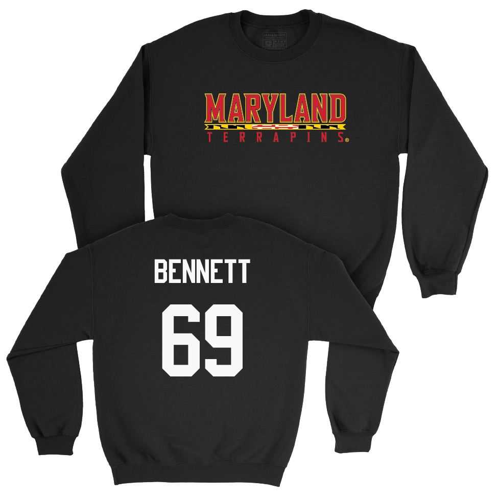 Football Black Maryland Crew  - Logan Bennett