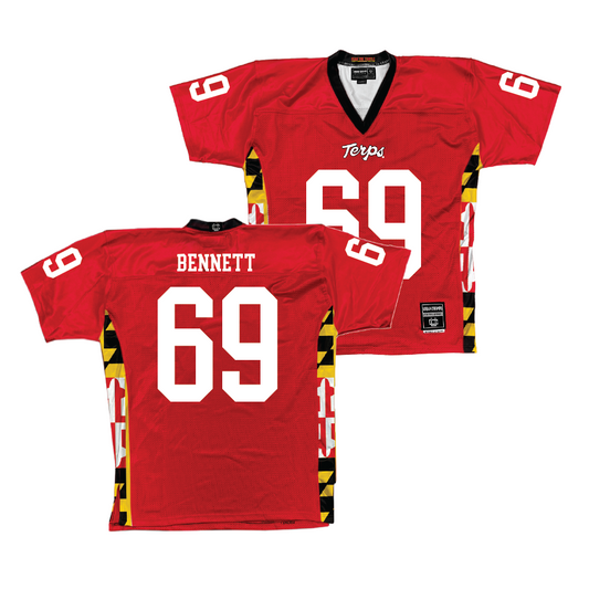 Red Maryland Football Jersey  - Logan Bennett