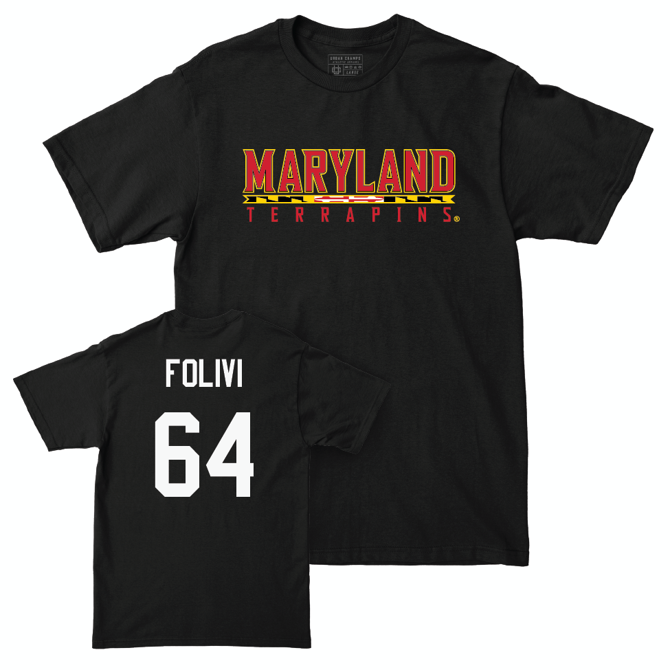 Football Black Maryland Tee  - Aaron Folivi