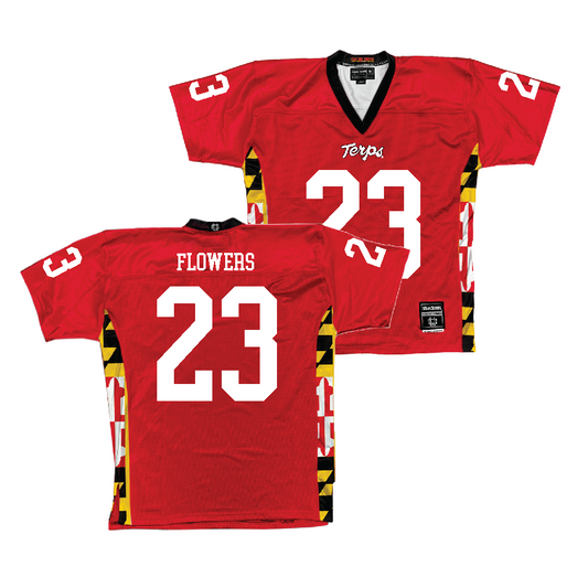 Red Maryland Football Jersey  - Keyshawn Flowers