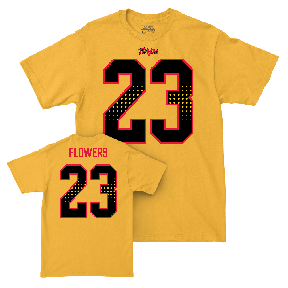 Gold Maryland Football Shirsey Tee  - Keyshawn Flowers