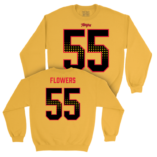 Gold Maryland Football Shirsey Crew  - Keion Flowers