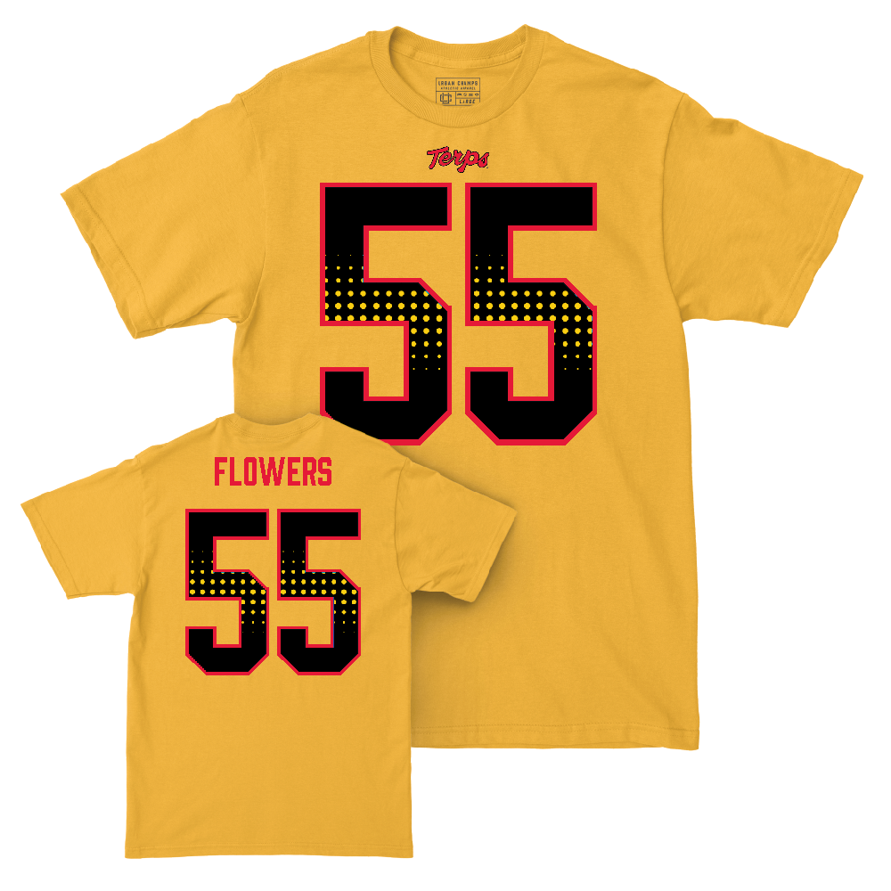 Gold Maryland Football Shirsey Tee  - Keion Flowers