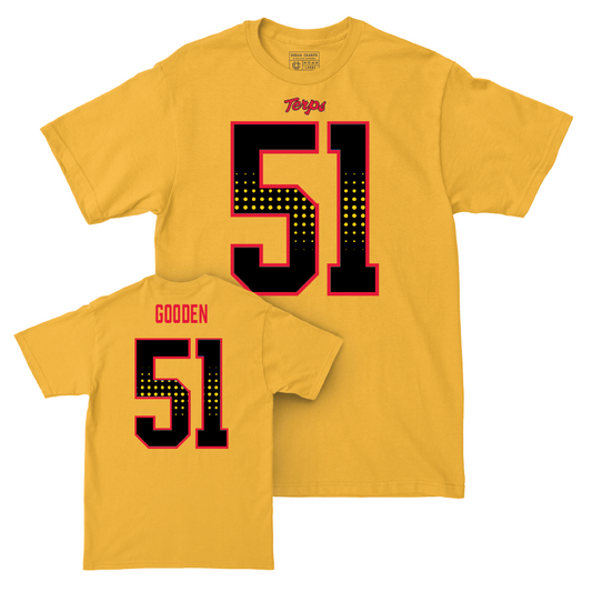 Gold Maryland Football Shirsey Tee  - Dylan Gooden