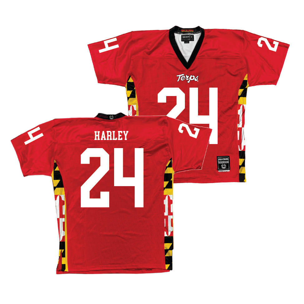 Red Maryland Football Jersey  - Chantz Harley